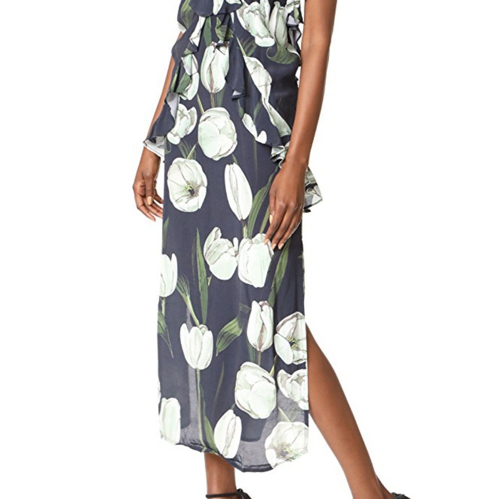 MLM Label Ruffle Slip Midi Dress - Picture 2 of 8